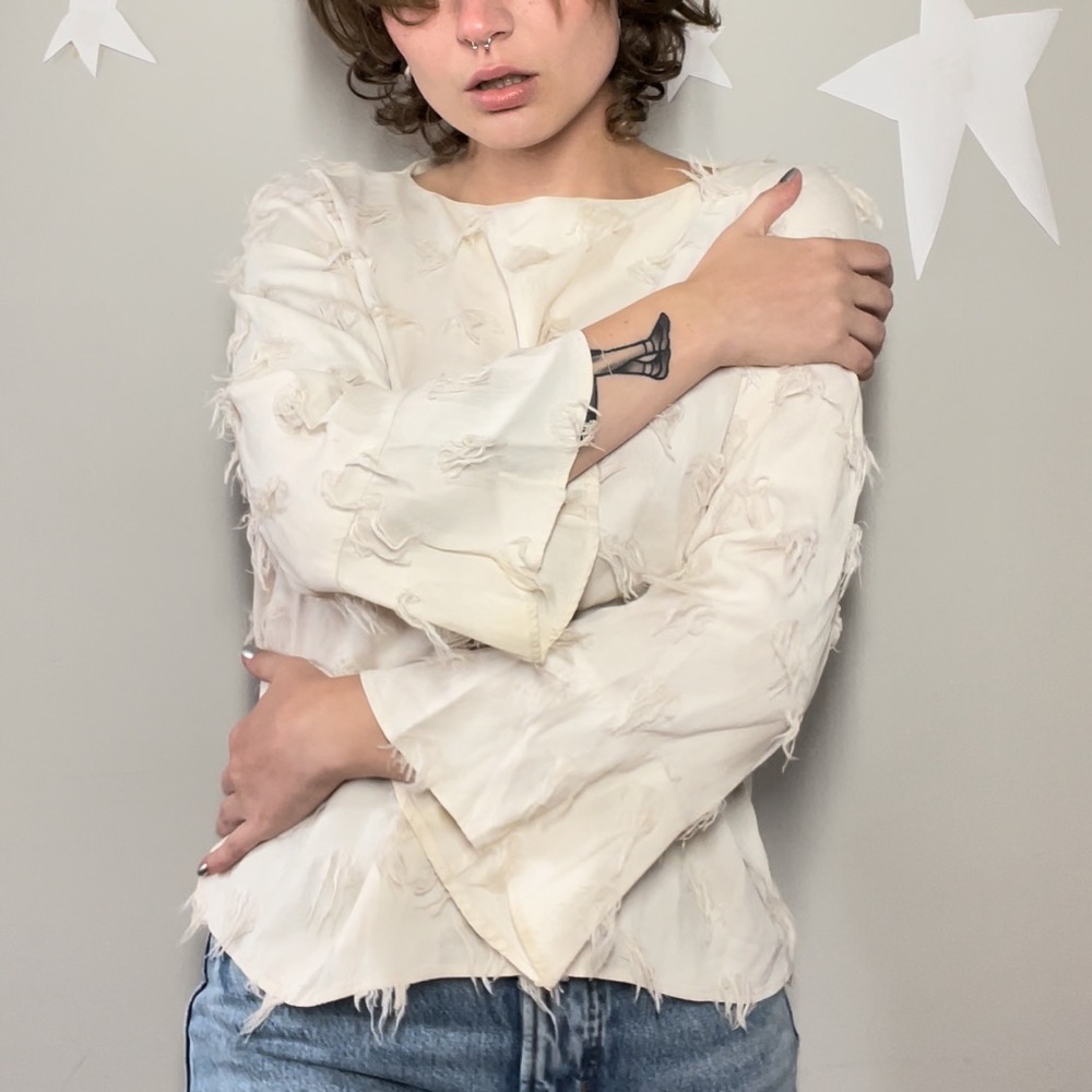 Marella blouse with fuzzy details